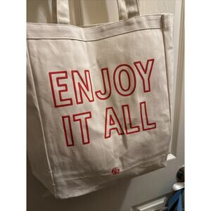 Chick-fil-A Canvas Tote Bag, Cream Color, 15" Tall 11.5” X 5.” Bottom